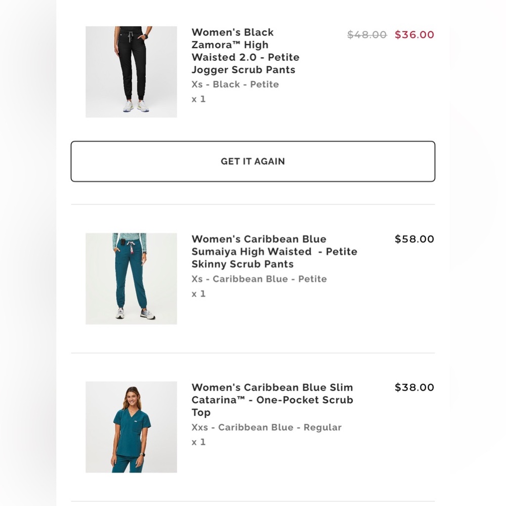 Figs Black Joggers XS-Petite, Skinny Caribean Blue-XS top and bottom